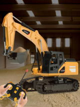 Engineering RC Excavator Toy 1:24 Scale Remote Control Construction Truck Gift - £20.89 GBP