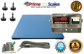 Prime USA NTEP 40&quot; x 40&quot; Floor scale 5000 x 1 lb w/ Printer 5 year Warranty - £1,022.20 GBP