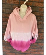 $126 NWT Wild Fox Pink Tie Dye Hoodie Medium Olivia Pullover Sweatshirt ... - $30.40