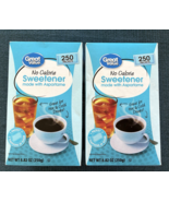 (2) Great Value No Calorie Sweetener 500 Count For Hot &amp; Cold Drinks EXP... - $185.64 MXN