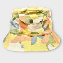 FAR AFIELD spring camo cotton bucket hat small/medium pink/blue/green/yellow Y2K - £22.17 GBP