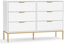 Anmytek Modern 6 Drawer Dresser, Dressers For Bedroom, Chest Of Drawers, Hallway - £204.51 GBP