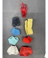 Vintage 1960 Barbie Knit Shorts Fashion Pak Francie Pleather Blue Jean L... - $96.82 CAD