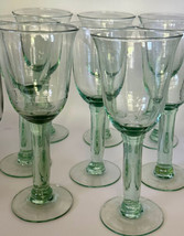 Green Stemmed Water Goblet 8-7/8&quot;x3-5/8&quot; (8) - £32.95 GBP