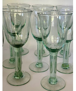 Green Stemmed Water Goblet 8-7/8&quot;x3-5/8&quot; (8) - £33.18 GBP
