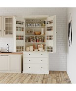 77&quot; Farmhouse Pantry: 3 Shelves, 8 Doors, 3 Drawers - $626.34 CAD