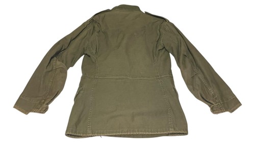 Vintage 70s US Army M-65 Field Jacket Olive Drab Distressed Faded Military Coat image 6