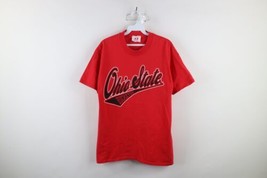 Vintage 90s Mens Medium Faded Spell Out Script Ohio State University T-Shirt USA - £30.89 GBP