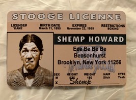 Shemp Howard MAGNET The Three Stooges novelty Drivers License ID Card mo... - $9.89