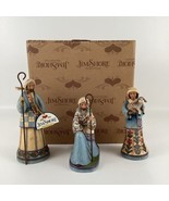 Jim Shore Nativity 2007 Bringing Praise 3 Blue Shepherds Drummer Boy 400... - $228.76 CAD