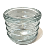 Vintage Heavy Clear Glass Swirl Votive Candle Holder or Planter 2.75&quot; - $15.62