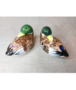 Vintage Ceramic Sleeping Mallard Ducks Salt &amp; Pepper Shaker Set - $16.89