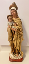 Our Lady Mary Star of the Sea Hand Painted 10.5&quot; Statue, New From Colomb... - $58.40