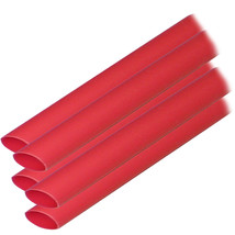 Ancor Adhesive Lined Heat Shrink Tubing (ALT) - 3/8&quot; x 12&quot; - 5-Pack - Red [30462 - £11.02 GBP