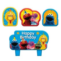 Sesame Street 4 Pc Candles Set Cake Topper Birthday Party - £4.97 GBP
