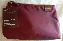 Poppin Travel Happy Accessory Pouch Case ~ Wine~ 8.25 x 5.25 x 3in NWT - £11.83 GBP