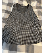 Lane Bryant Plus Size 18/20 Houndstooth Sleeveless Tunic Top with Zipper... - €11,74 EUR