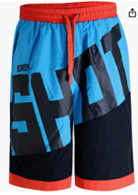 SCREENSHOT Men Athletic Sportswear Retro Basketball shorts Medium Blue - £55.87 GBP