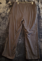 Lands&#39; End Pants Womens Large Black 100% Cotton Pockets Elastic Waist Flat Front - £11.83 GBP