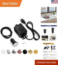 Versatile Air Switch Kit for Kitchen Sink - Brushed Nickel &amp; Tool-Free I... - $49.50