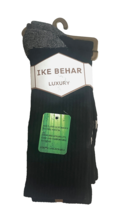 Ike Behar Mens Black Dress Socks 3 Pair 10-13 Durable Luxurious Soft Comfortable - £25.68 GBP