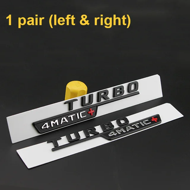 Letter Emblem for Mercedes Benz AMG V12BITURBO V8 BITURBO 4MATIC+ TURBO 4MATIC C
