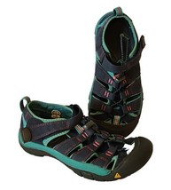 Keen Newport H2 Sandals Youth Girls 2 Teal Pink Water Sport Trail Hiking 1012316 - £13.94 GBP