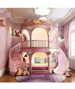 Bedroom Princess Girl Slide Children Bed , Lovely Single Pink Castle Bed... - £15,826.90 GBP