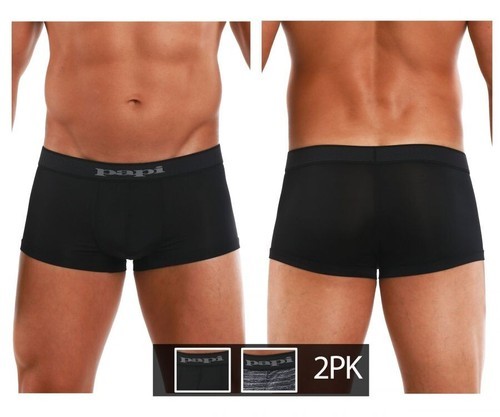papi Men's Brazilian Cool Trunk Boxer Briefs 2 Pc Comfort Fitting Underwear XL Item image 2