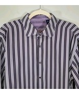 Robert Graham Men&#39;s Long Sleeve Striped Pattern Shirt Size: XL 100% Cotton - €18,17 EUR