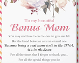 Mothers Day Card for Bonus Mom, Bonus Mom Mothers Day Card with Envelope... - £11.13 GBP