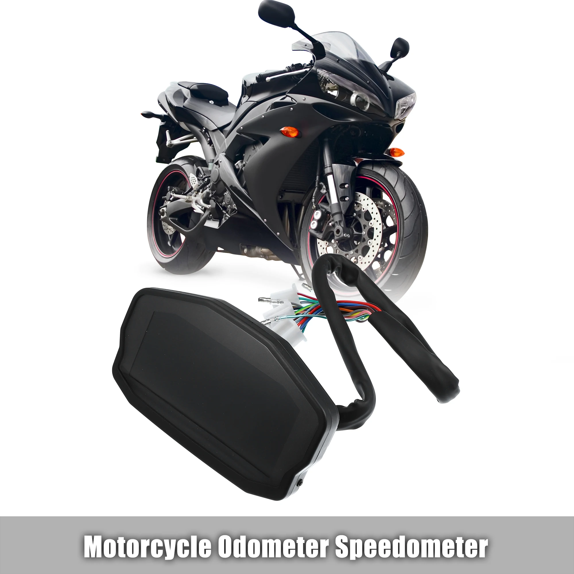 Motoforti 1 Set Universal Black LCD Digital Motorcycle Odometer Speedometer - £45.17 GBP