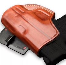 Fits Kahr Arms CM9 3”BBL Leather Paddle Holster With Open Top #1120# RH image 5