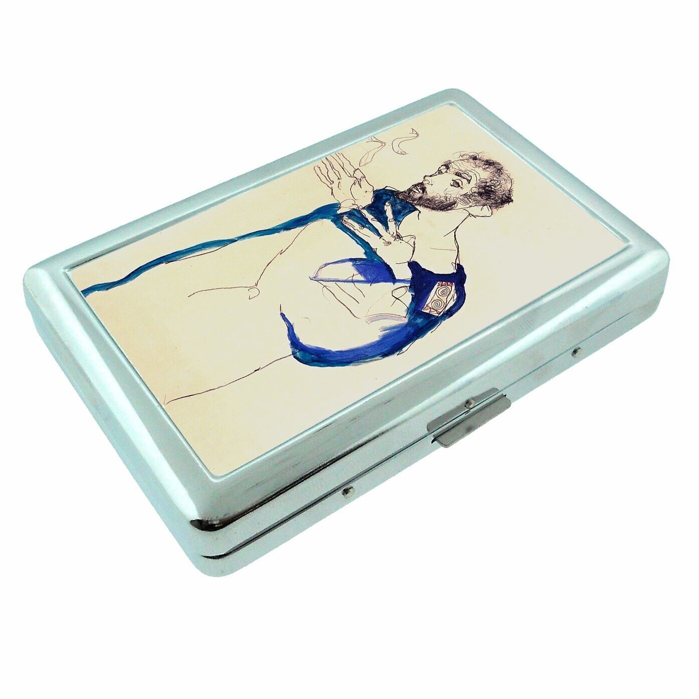 Smoking Man Art Illustration Cigarette Case RFID Protection Wallet