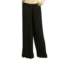 Pearl &amp; Caviar Black Cotton / Linen Wide Leg Harem Pants Trousers size S/ M - $98.01