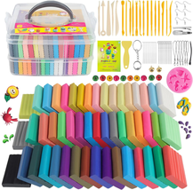 Polymer Clay Kits, Easter Clay 50 Colors Modeling Clay for Kids Oven Bake DIY Mo - £33.04 GBP