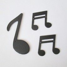 3 Metal Musical Note Lot Wall Hangings Eighth Note Beamed Notes Set - $22.75