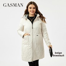 GASMAN 2023 New Women&#39;s spring Down jacket Autumn Women Coat Long parka ... - £105.67 GBP