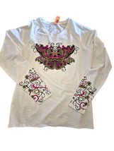 Athleta Rash Guard Activewear Top Quick Dry Long Sleeve Top White Floral... - $22.99