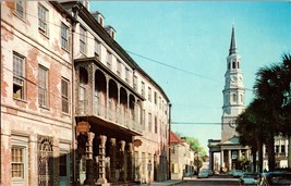 Charleston SC- South Carolina, Along Church Street, Vintage Postcard (C10) - £4.64 GBP