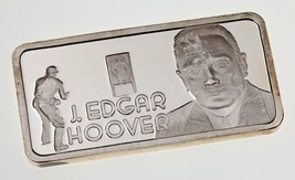 1975 The Hamilton Mint Art Bar 1 oz. Silver Bar of J. EDGAR HOOVER - £51.11 GBP