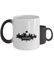 Houston Skyline silhouette,  Heat Sensitive Color Changing Coffee Mug, M... - £19.61 GBP