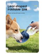 Portable Dog Water Bottle - 300ml Mini Pet Travel Water Cup with Leaf-Fo... - $8.98