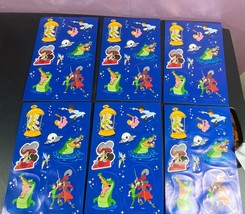 Peter Pan Captain Hook Tinker Bell Stickers 6 Sheets 48 Stickers Vintage - $9.90