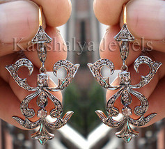 Victorian 1.92ct Rose Cut Diamond Wedding Women&#39;s Earrings Shop Early &amp; Save - £481.09 GBP