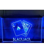 Blackjack Poker Illuminated Led Neon Sign Decor, Casino, Bar, Artful Lig... - £20.77 GBP+