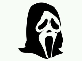 Scream Mask Halloween Vinyl Decal Car Window Wall Sticker Choose Size Color - $2.81+