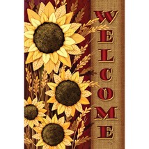 Toland Home Garden 1110537 Welcome Sunflowers Fall Flag 12x18 Inch Double Sided  - £18.89 GBP