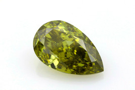 Chameleon Diamond 2.51ct Natural Loose Fancy Green Yellow Color Pear GIA SI2 - £26,198.62 GBP