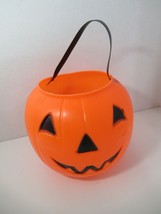 Empire Blow Mold Halloween Pumpkin Candy Trick Treat Bucket Pail vintage  - £10.67 GBP